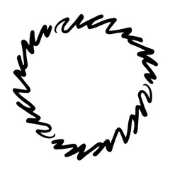 scribble doodle round frame
