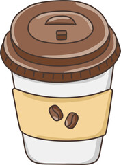 Hot Coffee Illustration Style