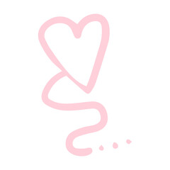 doodle heart element
