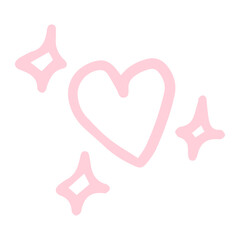 doodle heart element
