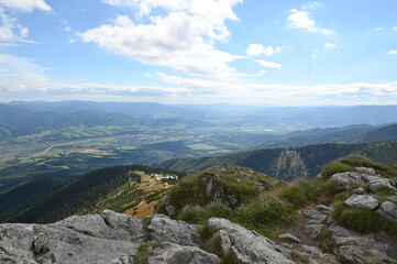 Fototapeta na wymiar mountains in the mountains, sekective focus, hiking in Slovakia, Chleb