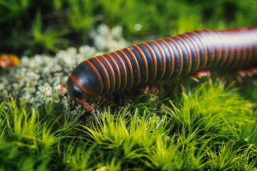 Millipede Macro on Moss