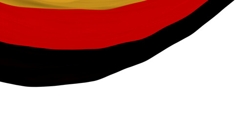 Flag of Germany. Wide format 3D illustration. State symbol of the Federal Republic of Germany.