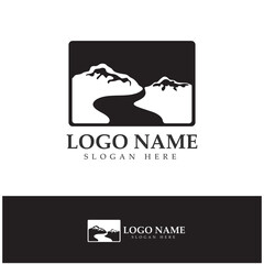 Naklejka premium River Logo vector icon illustration design template