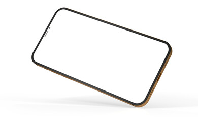 smartphone  With Blank Screen in 3d
