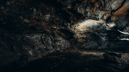 Fototapeta na wymiar grotte lavique interieur