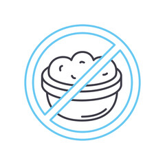 fasting line icon, outline symbol, vector illustration, concept sign