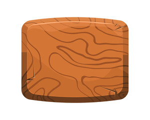Wooden plate. Nature panel for restaurant menu, vector illustration