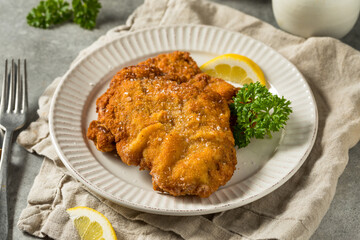 Homemade Deep Fried German Pork Schnitzel