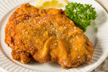 Homemade Deep Fried German Pork Schnitzel