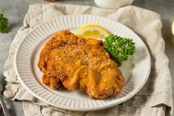 Homemade Deep Fried German Pork Schnitzel