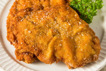 Homemade Deep Fried German Pork Schnitzel
