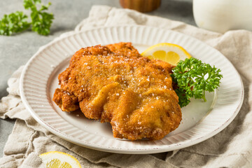 Homemade Deep Fried German Pork Schnitzel