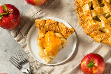 Homemade Sweet American Apple Pie with Cheddar Cheese