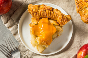 Homemade Sweet American Apple Pie with Cheddar Cheese