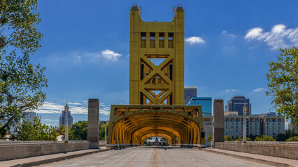 Sacramento Ca. Tower bridge and State Capitol in view
