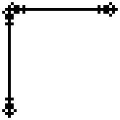 Obraz premium pixel art corner edge 