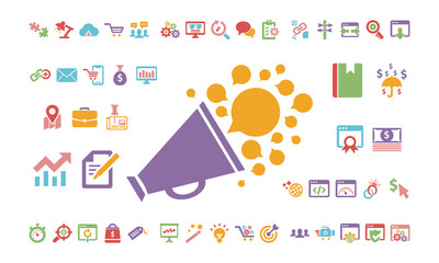 Color Seo Business Icons