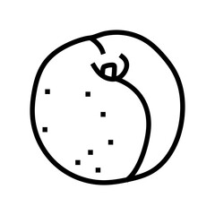 ripe nectarine line icon vector. ripe nectarine sign. isolated contour symbol black illustration