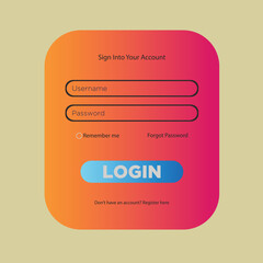 login screen, modern login page design vector illustration template.