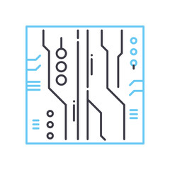 future materials line icon, outline symbol, vector illustration, concept sign