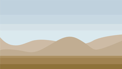 Desert landscape. A simple illustration. Vector