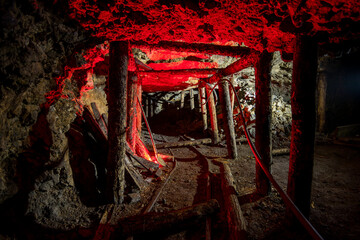 Tunnels of old abandoned mine