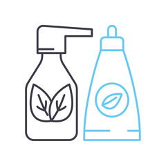 fresh cosmetics line icon, outline symbol, vector illustration, concept sign