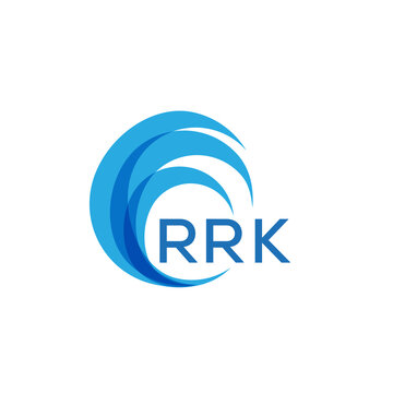 RRK letter logo. RRK blue image on white background. RRK Monogram logo design for entrepreneur and business. RRK best icon.
