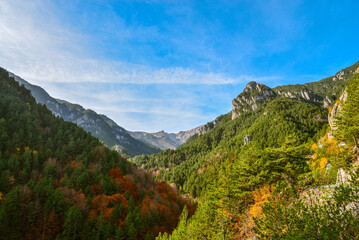 Autumn landscape in Greece  mountains