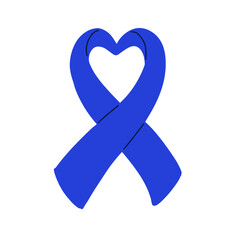National Bullying Prevention Month October web banner. Blue support and awareness ribbon symbol. Vector illustration