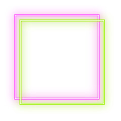 neon light square frame

