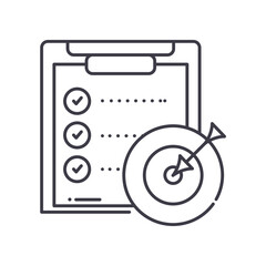 goals line icon, outline symbol, vector illustration, concept sign