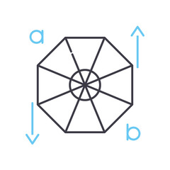 geometry line icon, outline symbol, vector illustration, concept sign
