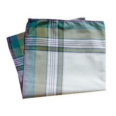 Isolated vintage stripped cotton Handkerchief  for men.