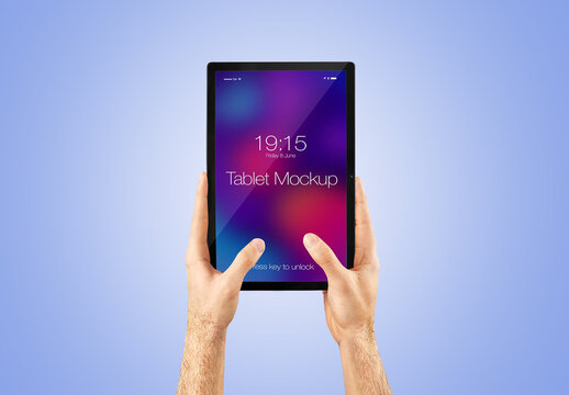 Tablet Mockup in Hand