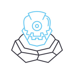 Fototapeta premium giant line icon, outline symbol, vector illustration, concept sign