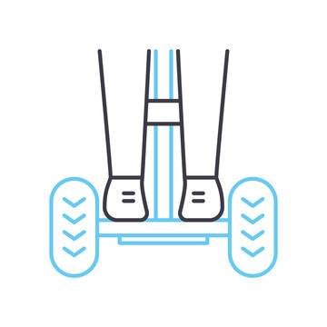 gyropode line icon, outline symbol, vector illustration, concept sign