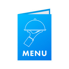 Menu book. Food menu design template. Cafe and restaurant book. Vector stock illustration.