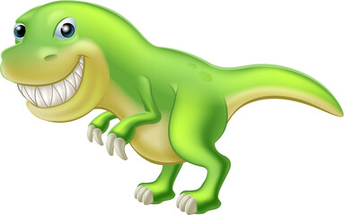 Fototapeta na wymiar T Rex Cartoon Dinosaur