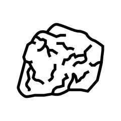 marble stone rock line icon vector. marble stone rock sign. isolated contour symbol black illustration