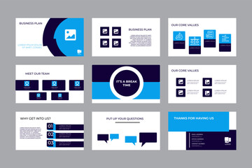 Pitch deck presentation design template. Geometric abstract shapes composition. People paying for purchases with credit card, conducts financial transaction, using online banking app. Vector