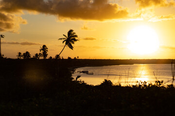 sunset on the beach golden hour 