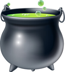 Halloween witch cauldron