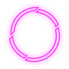 neon dynamic circle frame
