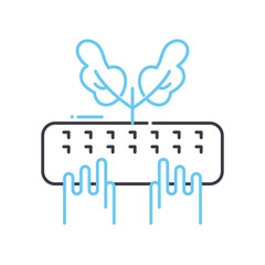 growth hack engineering line icon, outline symbol, vector illustration, concept sign