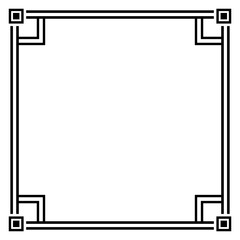 line border square frame
