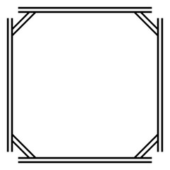 line border square frame
