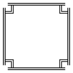 Obraz premium line border square frame 