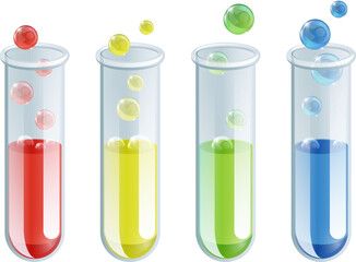 Cartoon Test Tubes
